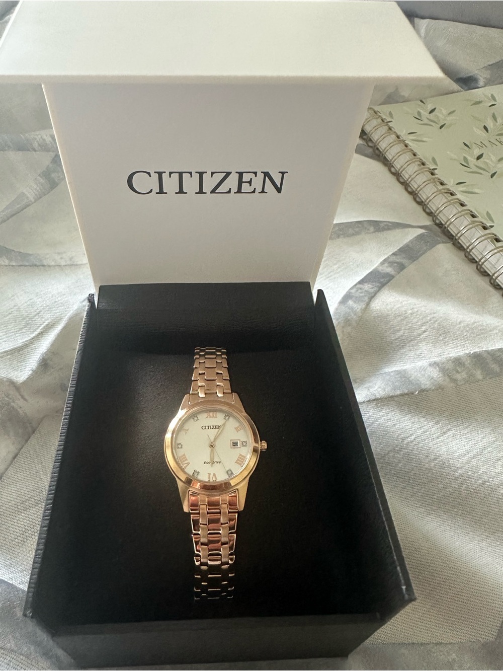 Citizen Gold-Tone Women's Bracelet Watch with White Dial